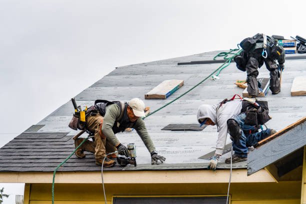 Professional Gutter Installation technician working in Aaronsburg, PA